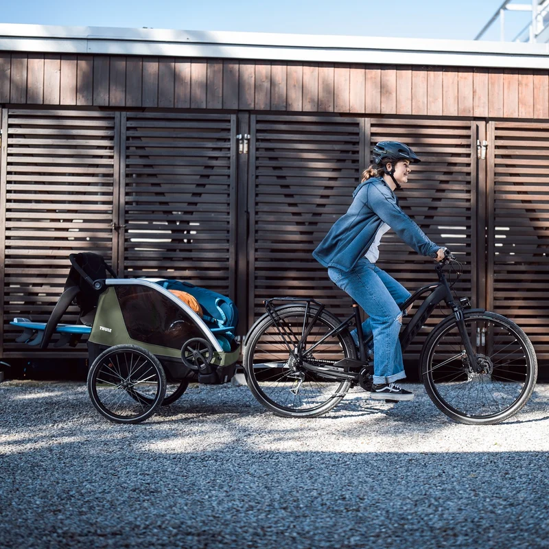 Remorque enfant Thule Courier 2 places, poussette et cargo FlipFlat