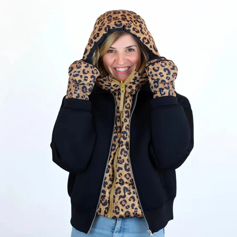Plastron à capuche en doudoune Fudoon réversible