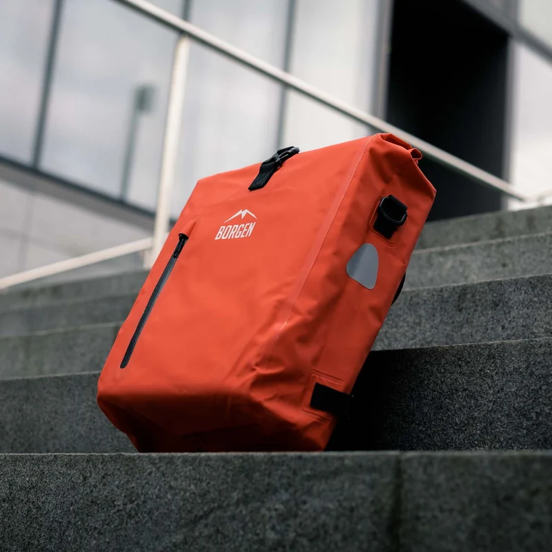 Gepäckträgertasche Fahrrad – Fahrradrucksack rot