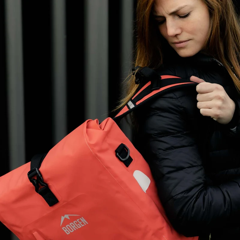 Gepäckträgertasche Fahrrad – Fahrradrucksack rot