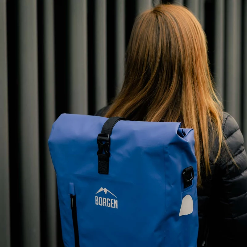 Fahrradtasche Gepäckträger – Fahrradrucksack blau