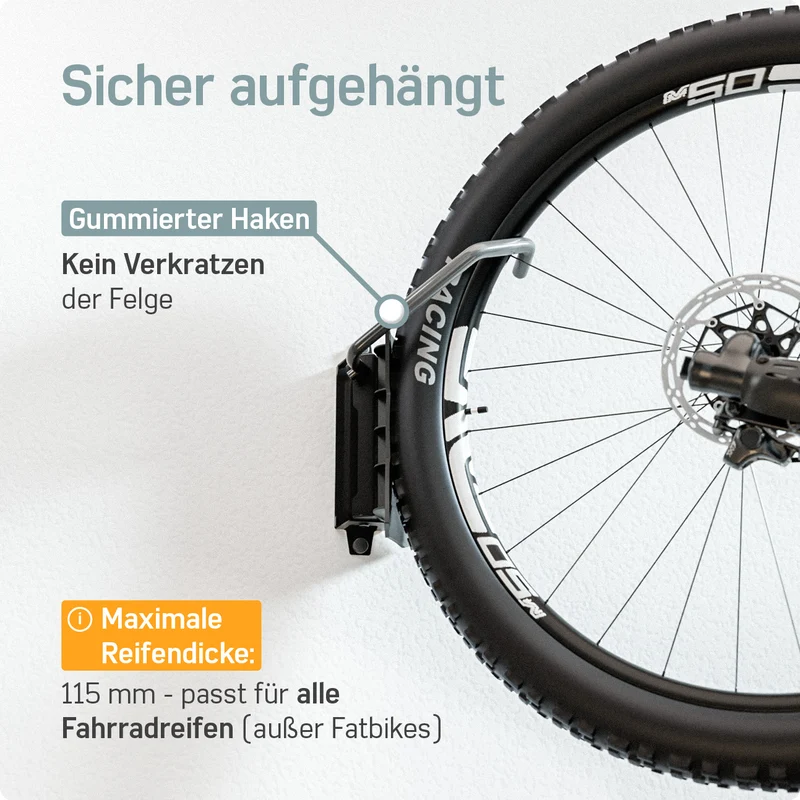 Borgen Fahrrad Wandhalterung Schwenkbar bis 35kg