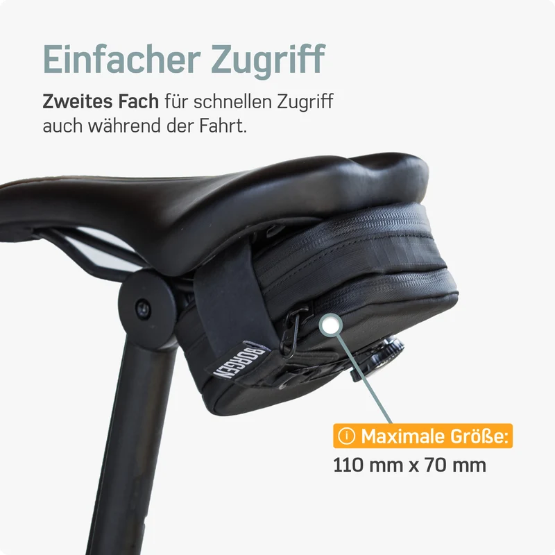 Borgen Satteltasche Fahrrad – Fahrradtasche mit stabiler Befestigung, reißfestes Material, wasserabweisend