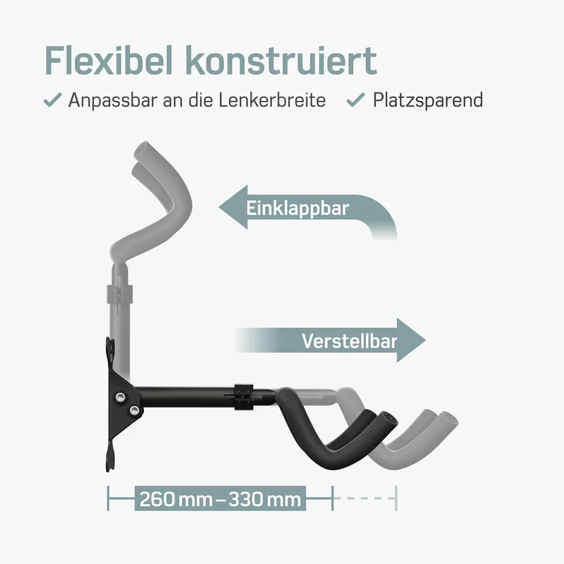 Fahrradhalterung Wand – Wandhalterung für Rahmen (Klappbar)