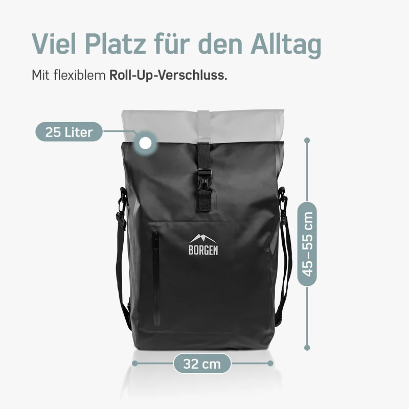Borgen Fahrradtasche für Gepäckträger I 25 L