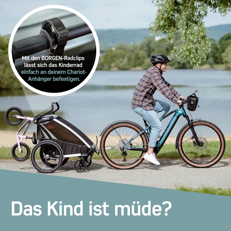 Borgen Clips für Thule Fahrradanhänger