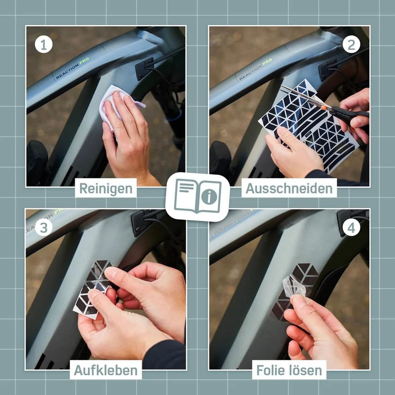 Fahrradaufkleber – Fahrradsticker | Fahrrad Aufkleber Rahmen | reflektierender Aufkleber