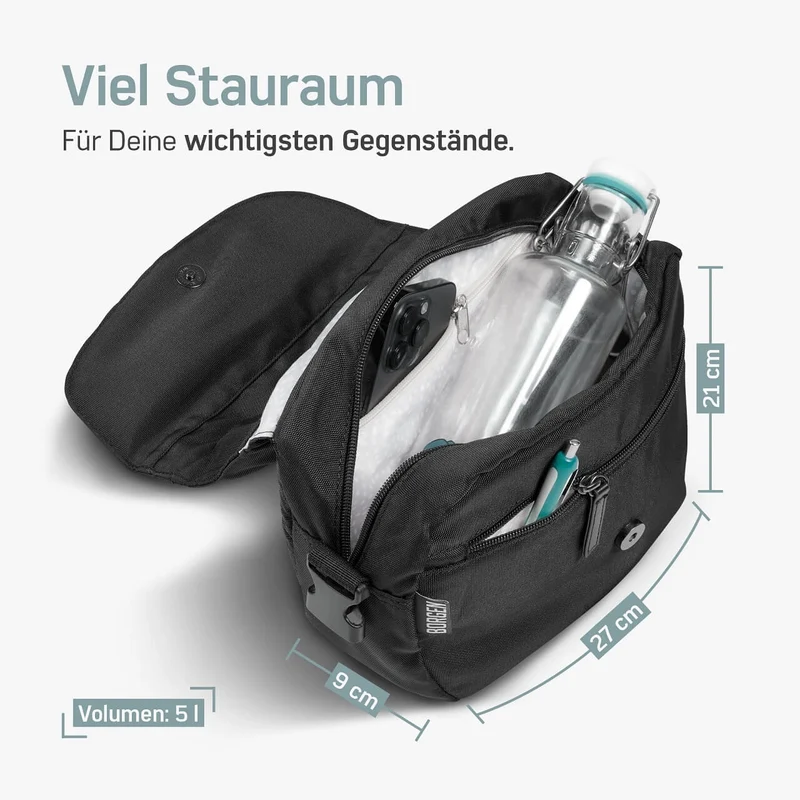 Borgen Lenkertasche mit KLICKfix System – Lenkertasche für das Fahrrad