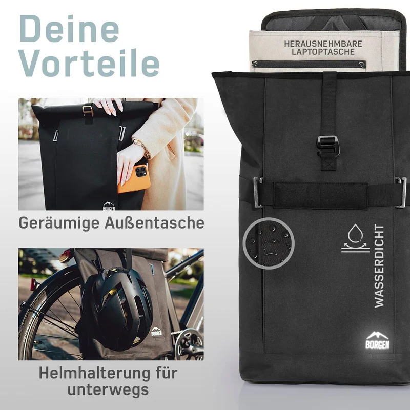 Fahrradtasche Rucksack – Fahrradrucksack Gepäckträger