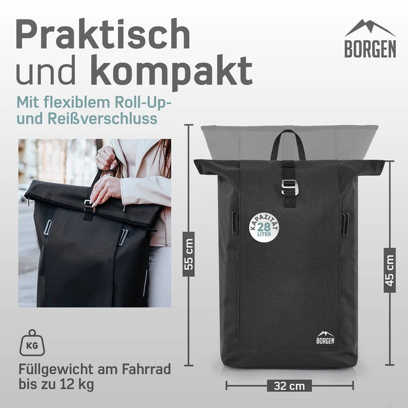 Fahrradtasche Rucksack – Fahrradrucksack Gepäckträger
