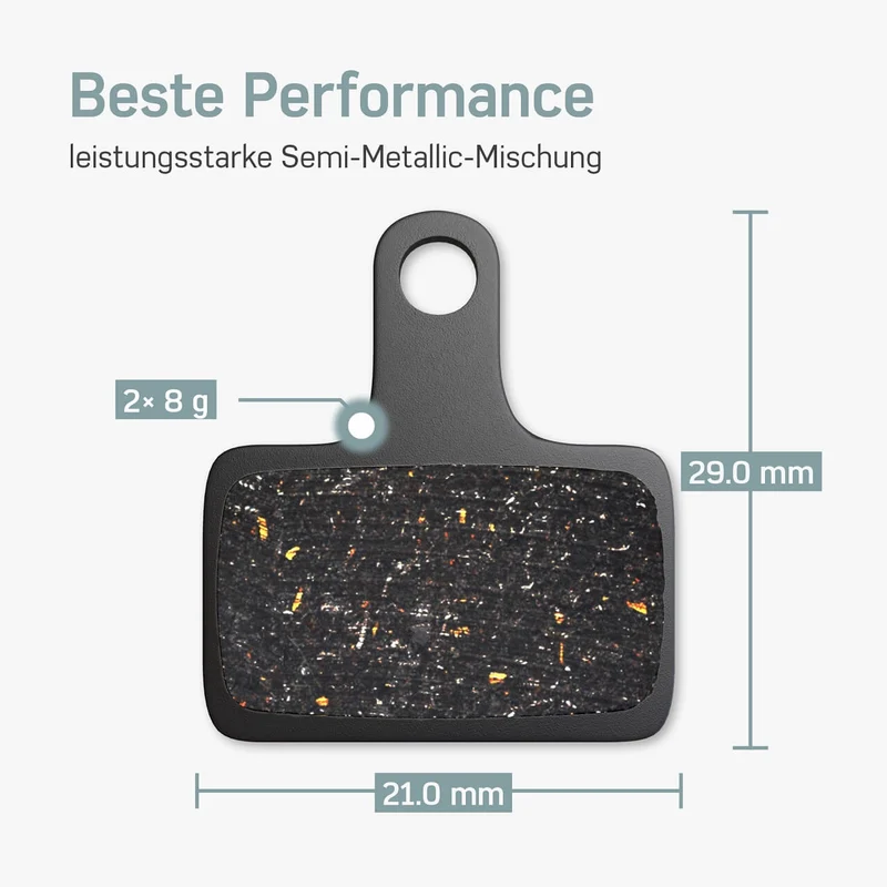 Bremsbeläge (Resin) für Shimano K03S - Ultegra, Dura Ace, BR-RS, XTR, GRX – für Fahrrad Scheibenbremsen | BORGEN