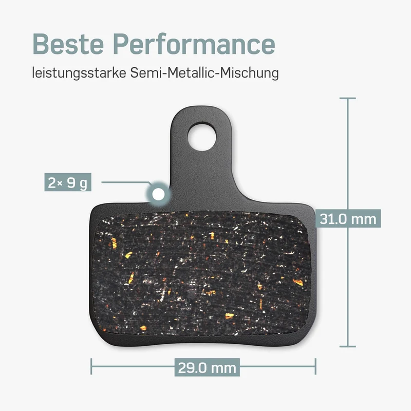 Bremsbeläge (Resin) für SRAM Elixir, XX, DB, Level T, Level TL, Level TLM B1, Ultimate B1 – für Fahrrad Scheibenbremsen | BORGEN
