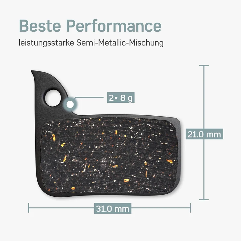 Bremsbeläge (Resin) für SRAM Red 22 HRD B1, eTap AXS, eTap HRD, Level Ultimate, TLM (2016-2019) – für Fahrrad Scheibenbremsen | BORGEN