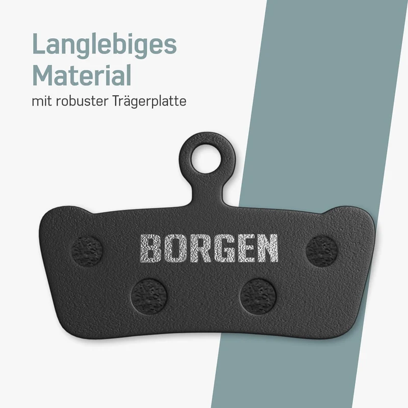 Bremsbeläge (Resin) für SRAM Elixir 7 Trail, Elixir 9, Guide Ultimate, RSC – für Fahrrad Scheibenbremsen | BORGEN