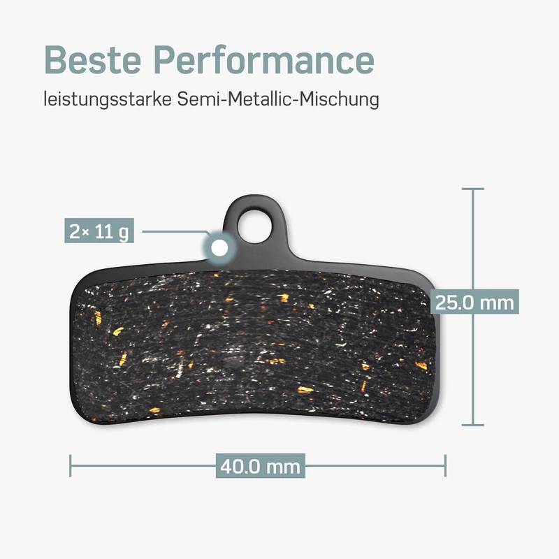 Bremsbeläge (Resin) für Shimano D03S - Saint BR-M810, ZEE, SLX BR-M7120, XT8020 – für Fahrrad Scheibenbremsen | BORGEN