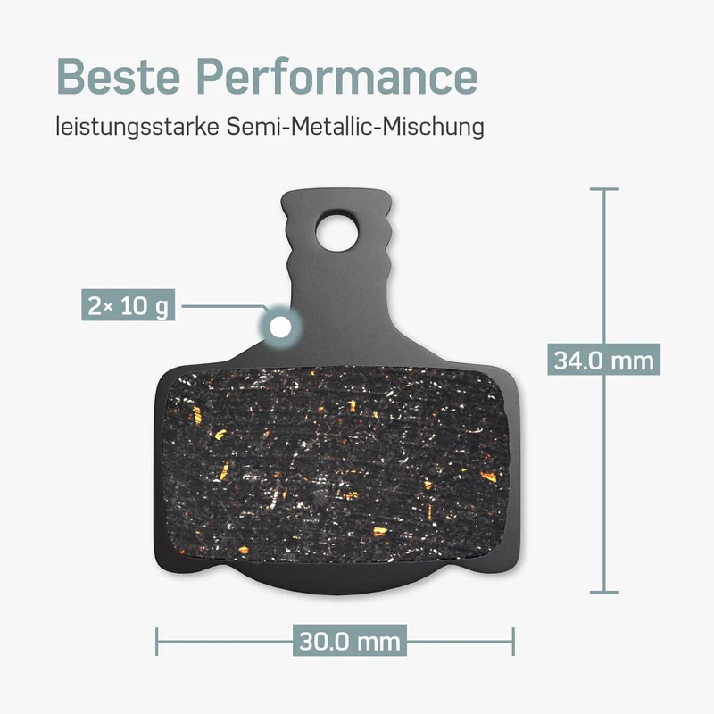 Bremsbeläge (Resin) für Magura MT2, MT4, MT 6, MT8, MT Trail, MT Sport, Typ 7.P – für Fahrrad Scheibenbremsen | BORGEN