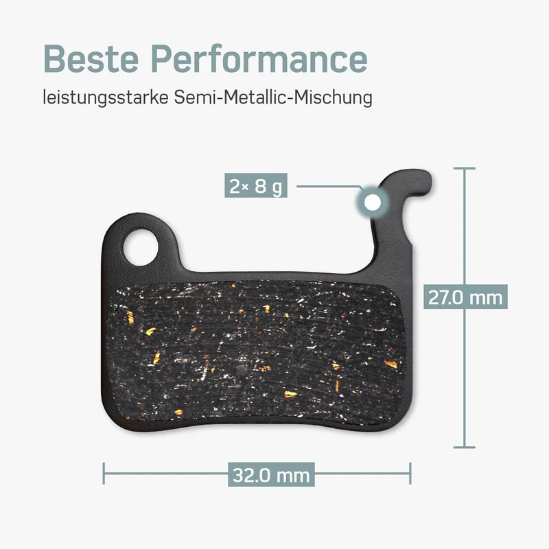 Bremsbeläge (Resin) für Shimano A01S - DEORE LX, XTR bis 2010, Saint, Hone – für Fahrrad Scheibenbremsen | BORGEN