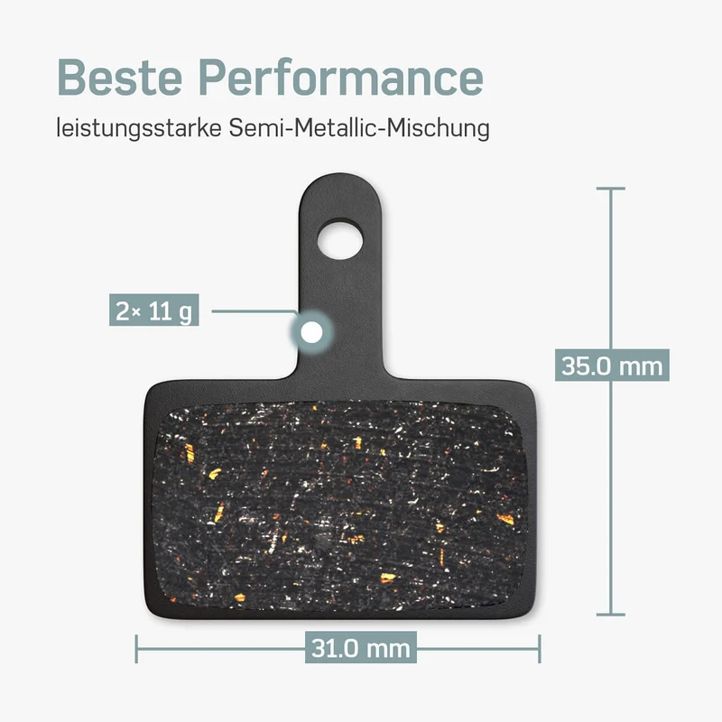 Bremsbeläge (Resin) für Shimano B01s - Altus, Alivio, Acera, Deore, BR-M – für Fahrrad Scheibenbremsen | BORGEN