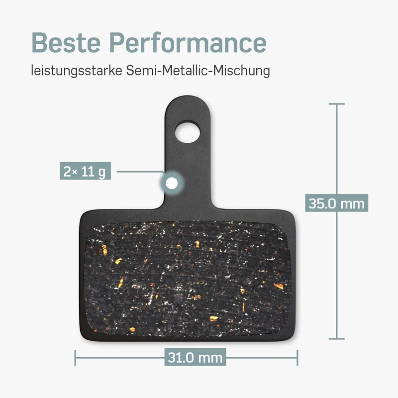 Bremsbeläge (Resin) für Tektro Auriga, Orion, Gemini, Draco / TRP Hylex, Hywire, Spyre – für Fahrrad Scheibenbremsen | BORGEN