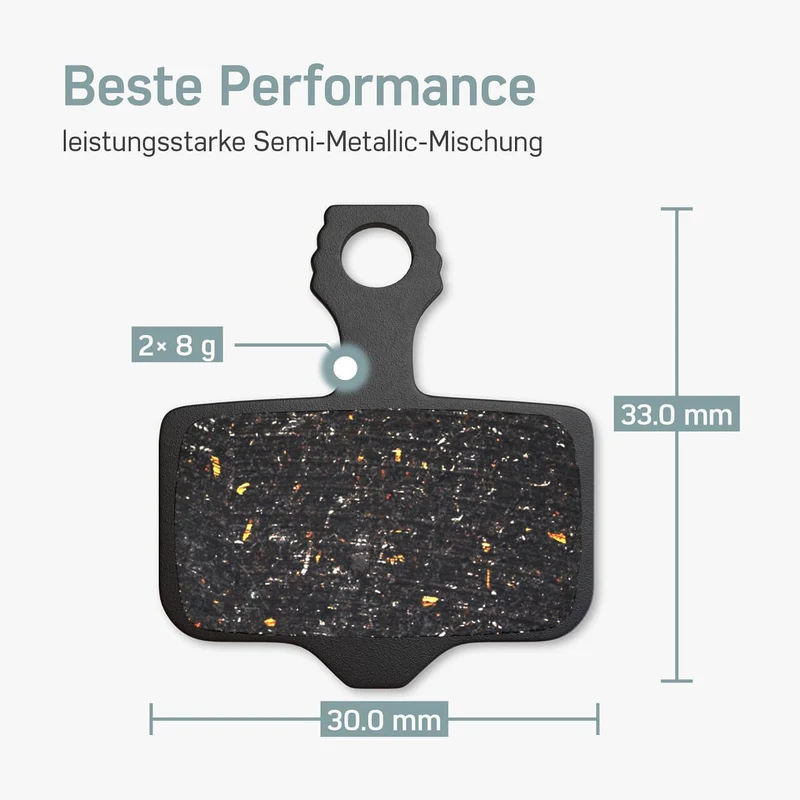 Bremsbelage (Resin) für AVID ELIXIR 1/3/5/7/9 & SRAM XX/X0/ DB 1/3/5 – für Fahrrad Scheibenbremsen
