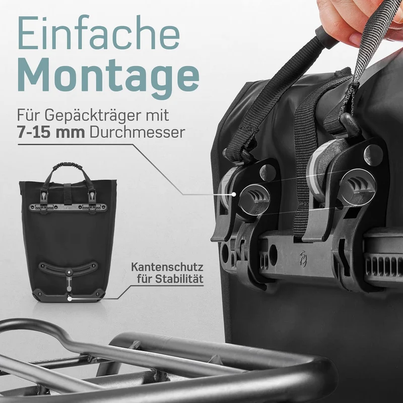 Fahrradtasche E-Bike – Fahrrad Umhängetasche | Mit Kühltasche | Schwarz