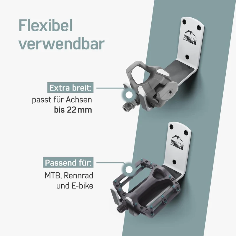 Fahrrad Pedal Wandhalterung – Weiß