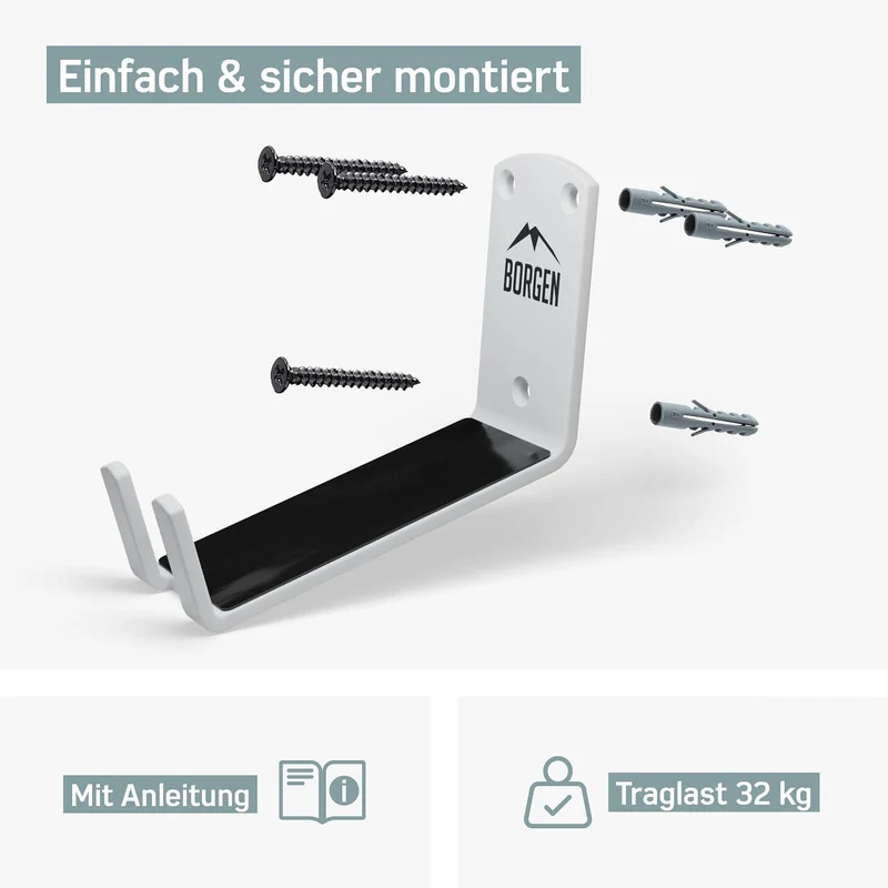 Fahrrad Pedal Wandhalterung – Weiß