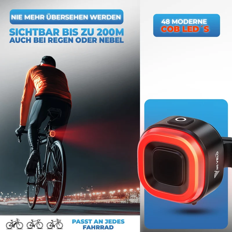 Fahrradlicht LED Set 100Lux SMART ONE V2