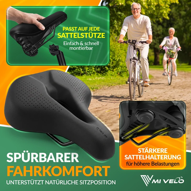 Fahrradsattel mit Federung & Komfortschaum "SEDO"