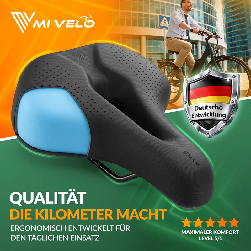 Fahrradsattel mit Federung & Komfortschaum "SEDO"
