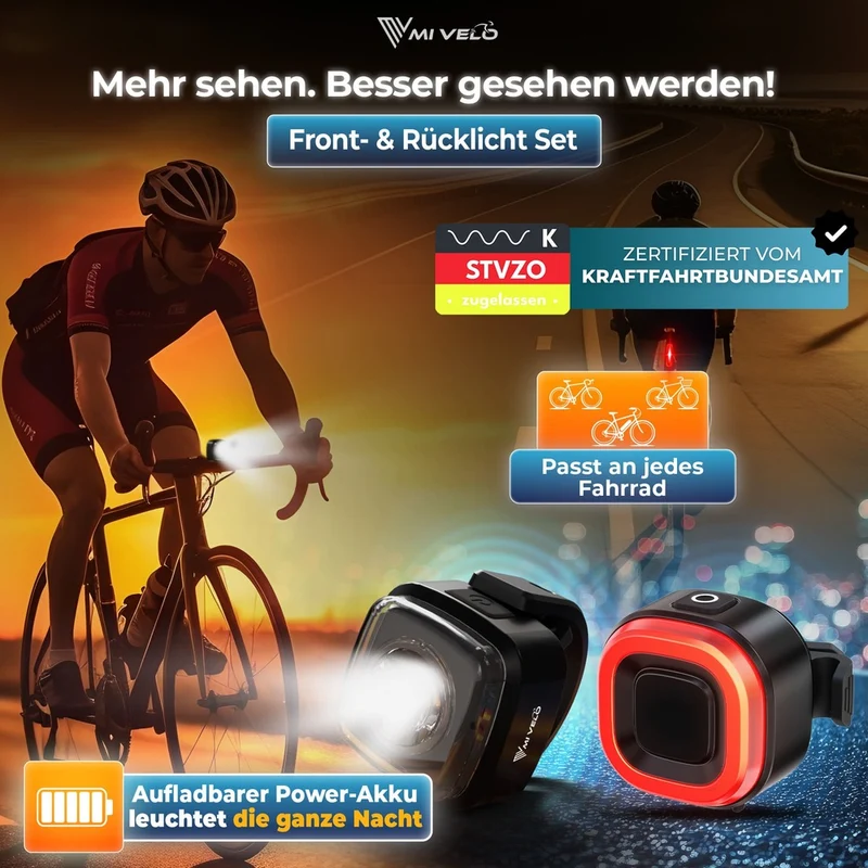 Fahrradlicht LED-Set "COB One"