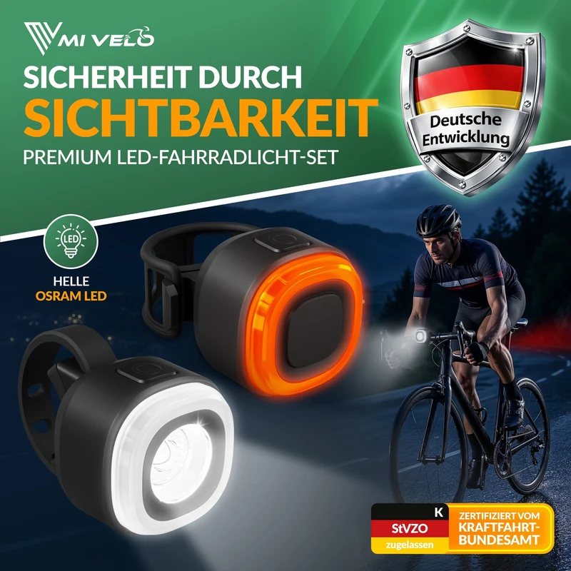 Fahrradlicht LED Set 30Lux "ORBIS One"