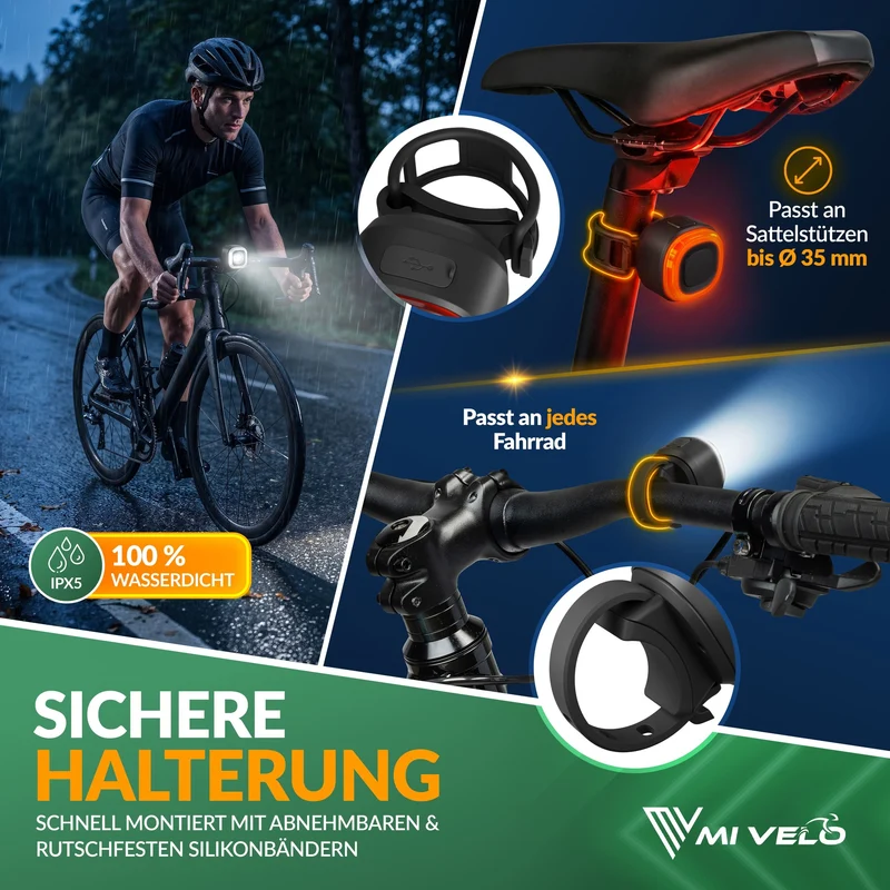 Fahrradlicht LED Set 30Lux "ORBIS One"