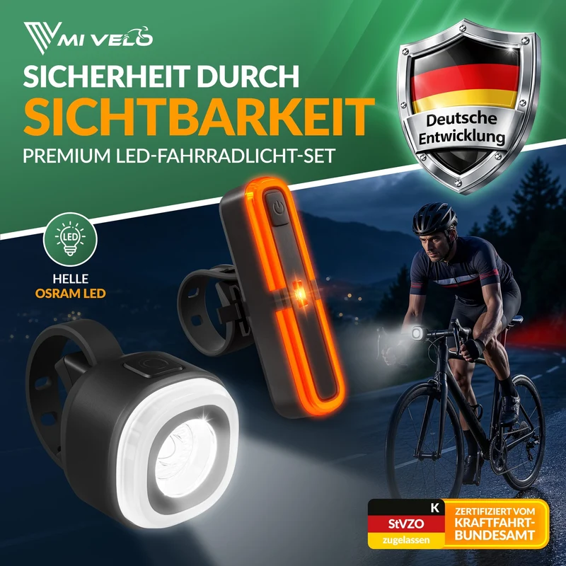 Fahrradlicht LED Set 30Lux "ORBIS Ultimate"