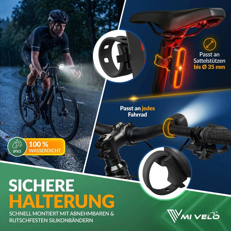 Fahrradlicht LED Set 30Lux "ORBIS Ultimate"