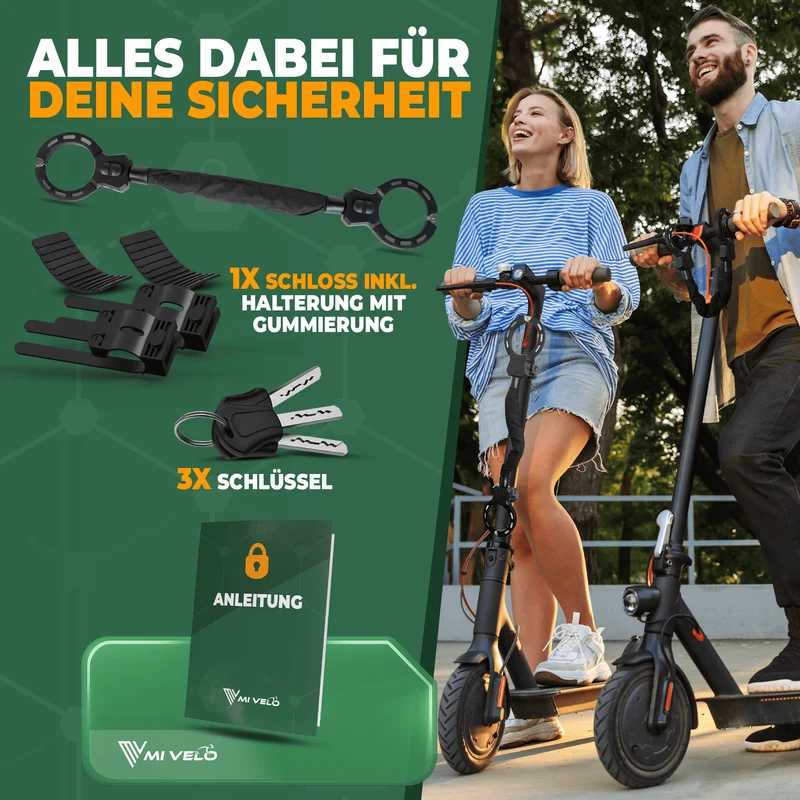 E-Scooter Schloss mit Gliederkette