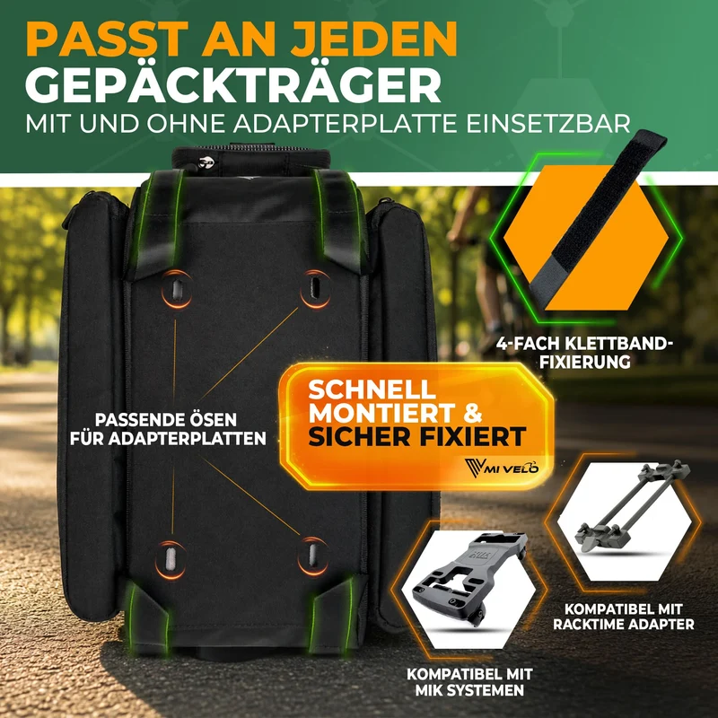 Gepäckträgertasche mit erweiterbarem Volumen "FINN"