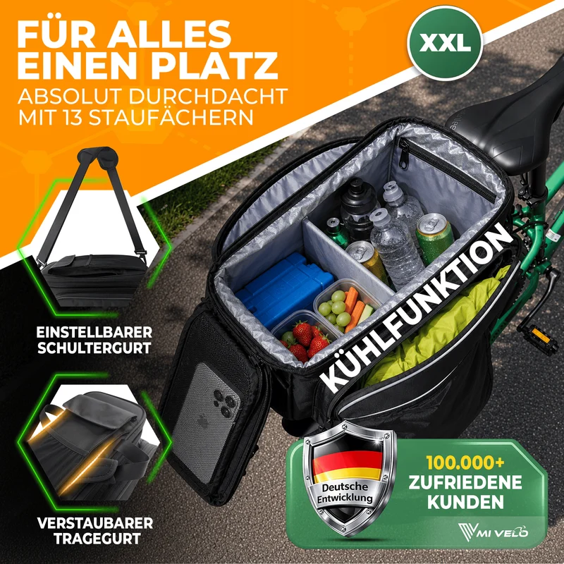 Gepäckträgertasche mit erweiterbarem Volumen "FINN"