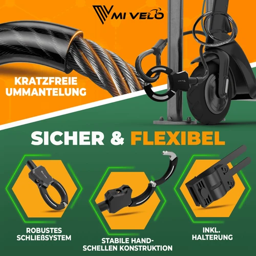 E-Scooter Kabelschloss mit Stahlkern