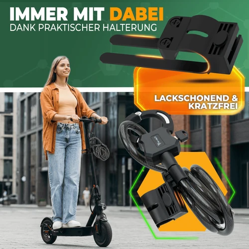 E-Scooter Kabelschloss mit Stahlkern