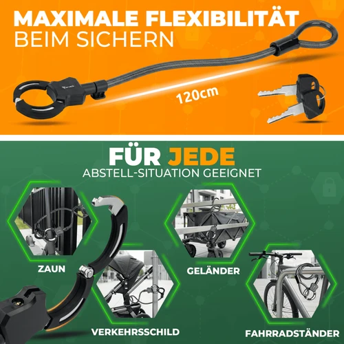 E-Scooter Kabelschloss mit Stahlkern