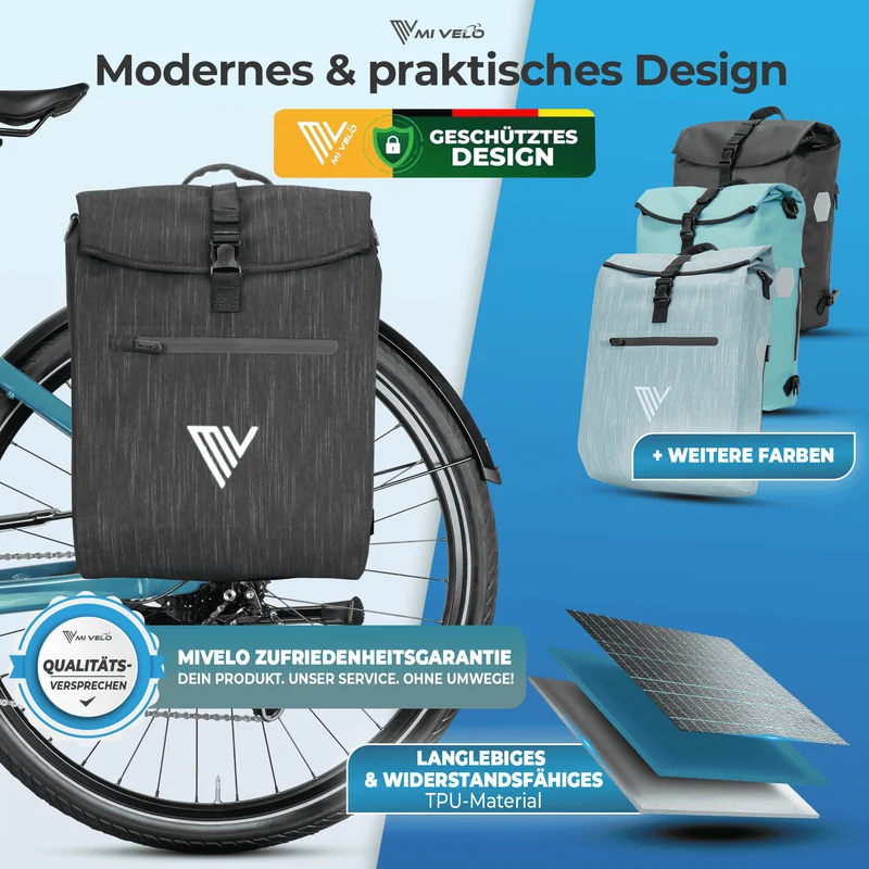 Fahrradtasche mit Rucksackfunktion "LINO"