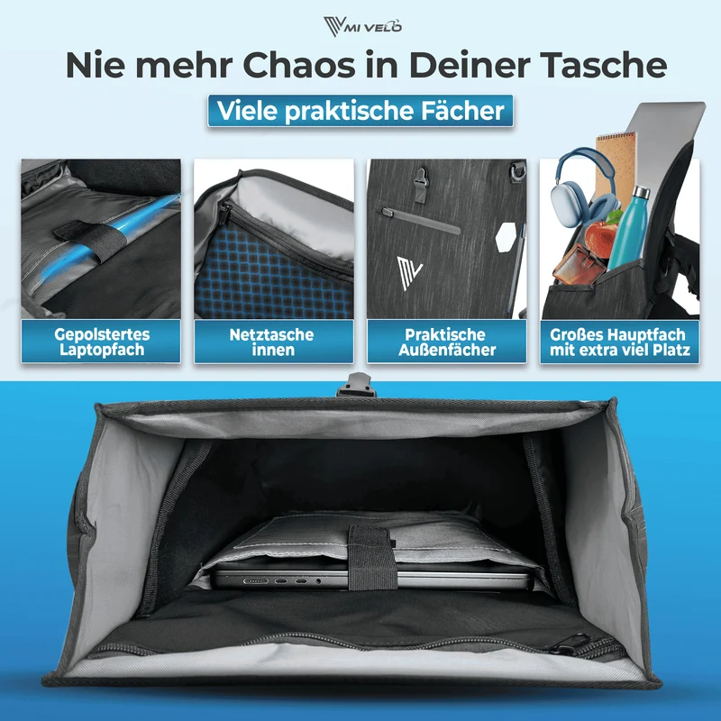 Fahrradtasche mit Rucksackfunktion "LINO"