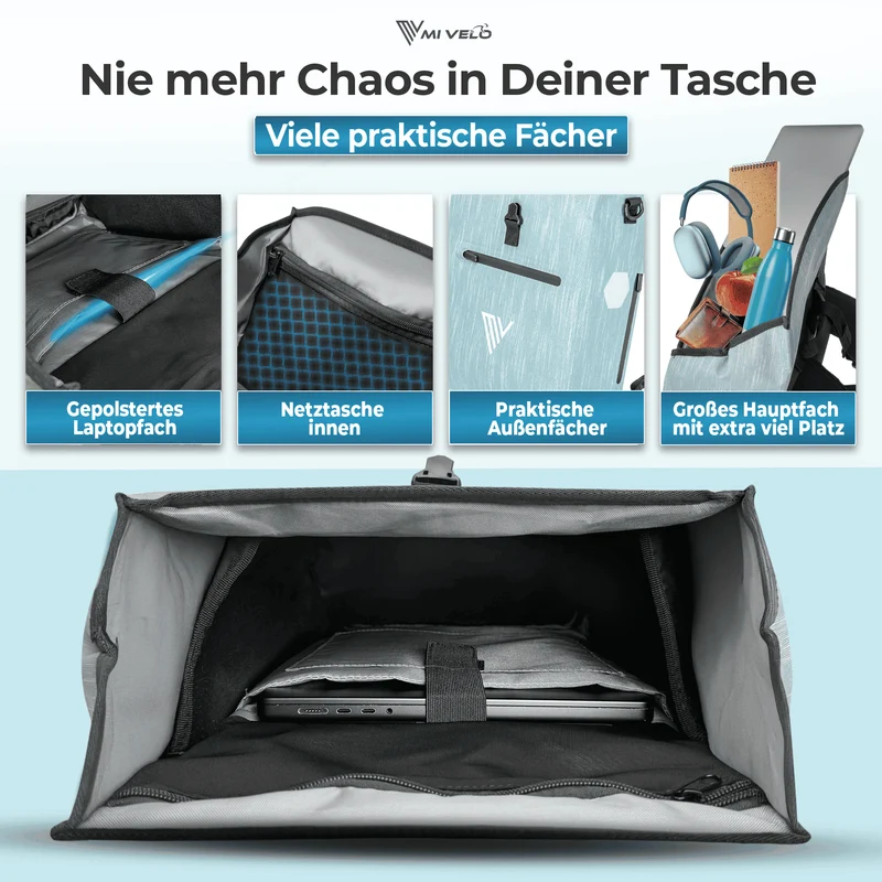Fahrradtasche mit Rucksackfunktion "LINO"