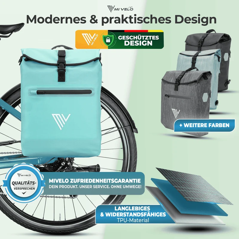 Fahrradtasche mit Rucksackfunktion "LINO"
