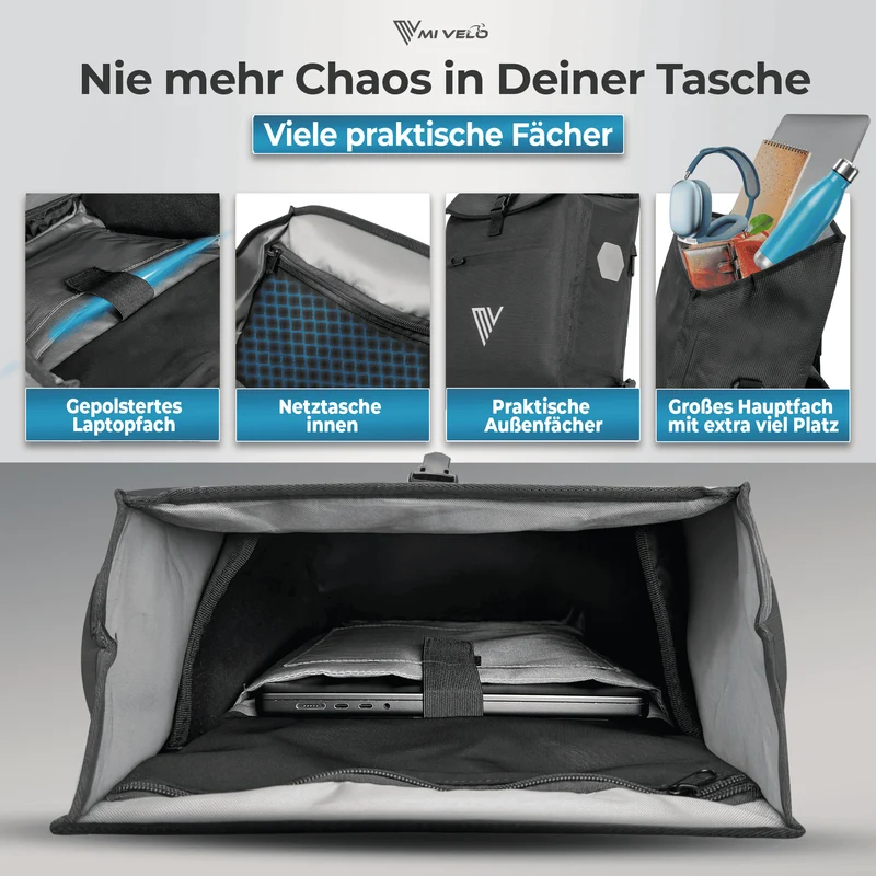 Fahrradtasche mit Rucksackfunktion "LINO"