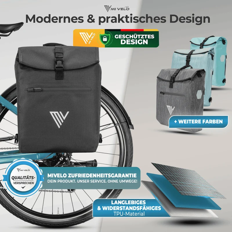 Fahrradtasche mit Rucksackfunktion "LINO"