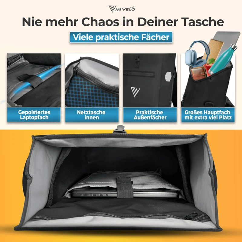 Fahrradtasche mit Rucksackfunktion "LINO"