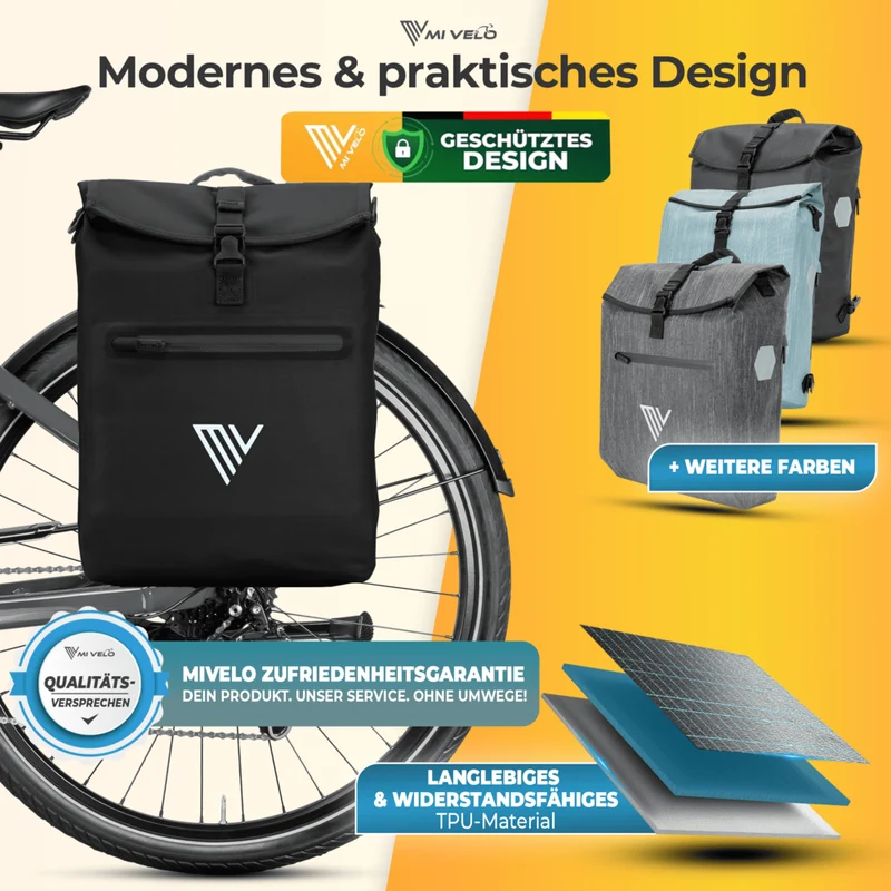 Fahrradtasche mit Rucksackfunktion "LINO"