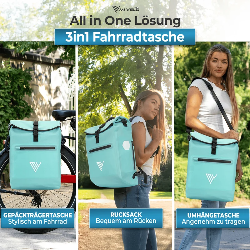 Fahrradtasche mit Rucksackfunktion "LINO"